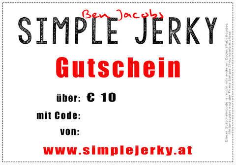 Beef Jerky Gutschein - € 10
